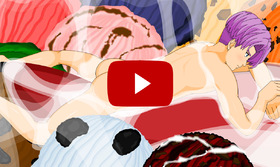 DBZ Yaoi Flash Animation : Of Tongue Humping And Ice creams