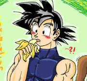 Goku and a banana