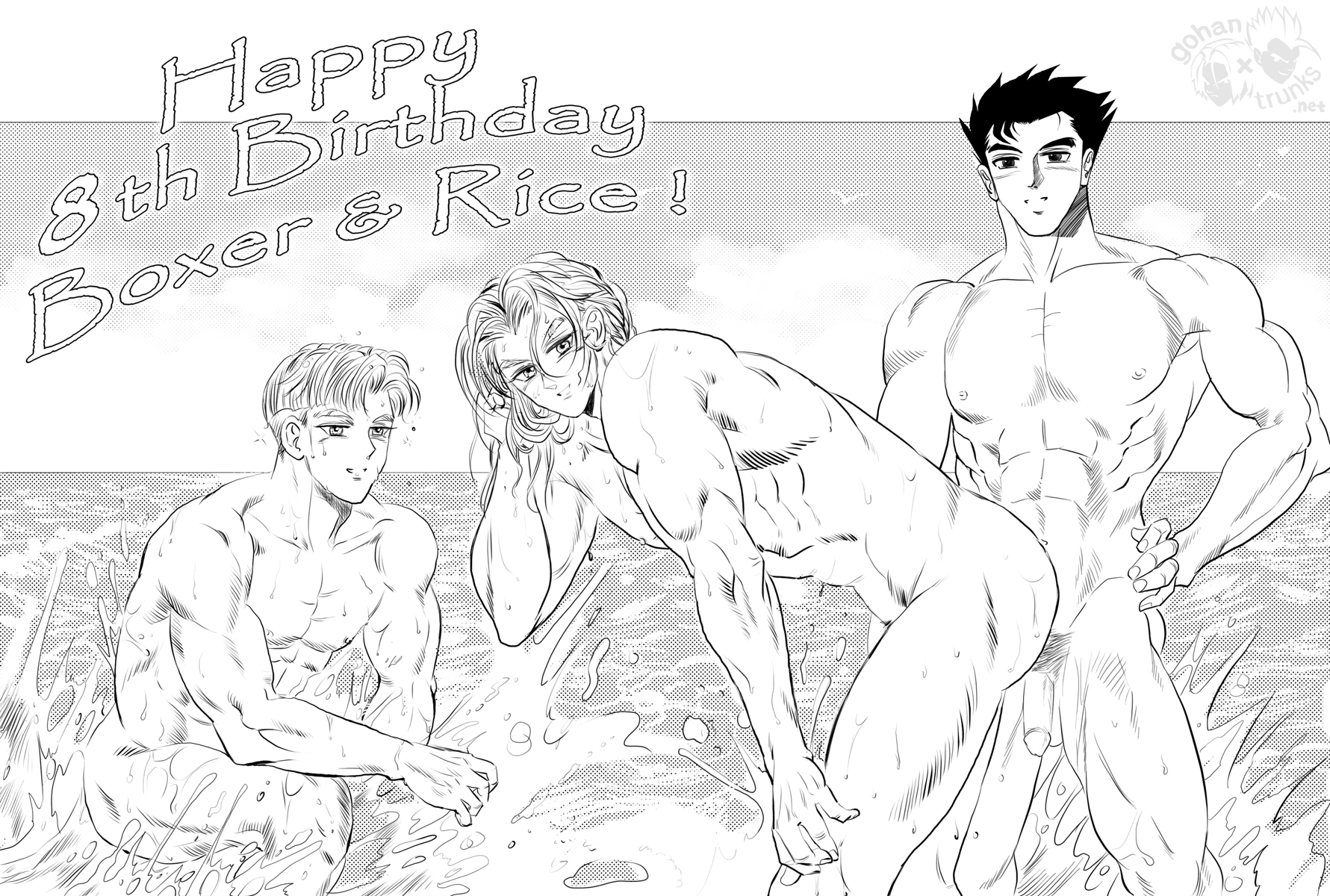 Beach Party - Boxer &amp; Rice : Explore DBZ <b>Yaoi</b> Fanfiction, Art, Comi...