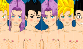 Fellatio Practice  - DBZ Yaoi Flash Animation