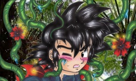 Tentacle Fun with Goku