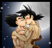 Vegeta and Goku Having Sex under the Moonlight