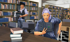 252 : Studying at the Public Library