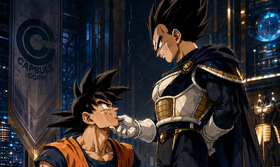 VegeKaka Royal Command at Capsule Corp — Vegeta x Goku Saiyan BL Fanart