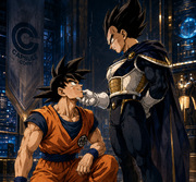 VegeKaka Royal Command at Capsule Corp — Vegeta x Goku Saiyan BL Fanart