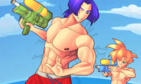 Future Trunks & Young Gohan Beach Break Before the Cell Tournament
