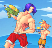 Future Trunks & Young Gohan Beach Break Before the Cell Tournament