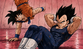 Kakavege Gravity Room Training — Goku x Vegeta Rivalry Fanart