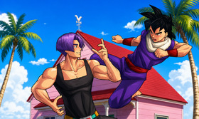 Future Trunks & Young Gohan Training — Waiting for Goku to Wake Up