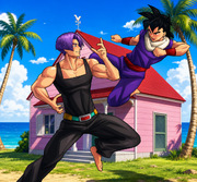 Future Trunks & Young Gohan Training — Waiting for Goku to Wake Up