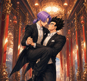 Gohan x Trunks Shall We Dance — Truhan Ballroom Romance Fanart