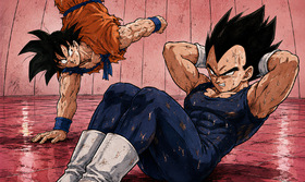 Kakavege Gravity Room Training — Goku x Vegeta Rivalry Fanart