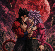 Gohan x Future Trunks SSJ4 Blood Moon — Truhan Primal Saiyan Fanart