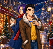 Gohan x Trunks Christmas Market Date — Truhan Winter Romance Fanart