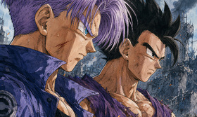 Future Trunks vs Black Future Gohan — Zamasu Vampirized AU Fanart