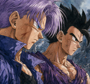 Future Trunks vs Black Future Gohan — Zamasu Vampirized AU Fanart