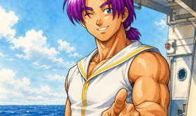 Future Trunks Sailor Outfit Fanart — Capsule Corp Cruise Portrait