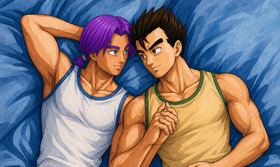 Gohan x Future Trunks Pillow Talk — Soft Truhan Romance Fanart