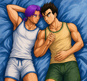 Gohan x Future Trunks Pillow Talk — Soft Truhan Romance Fanart