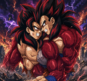 Kakavege SSJ4 Primal Clash — Goku x Vegeta Saiyan BL Fanart