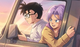 Future Gohan x Future Trunks Sunset Drive — Truhan Road Trip Fanart