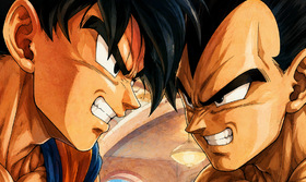 VegeKaka Steak Showdown — Vegeta x Goku Rivalry Fanart