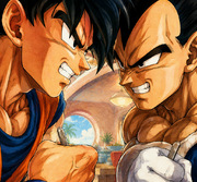 VegeKaka Steak Showdown — Vegeta x Goku Rivalry Fanart