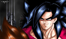 SSJ4 Goku and Vegeta by Maetel — Old Web Kakavege Fanart Archive