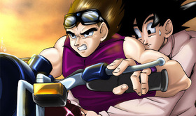 VegeKaka Motorcycle Ride by Maetel — Old Web DBZ BL Archive