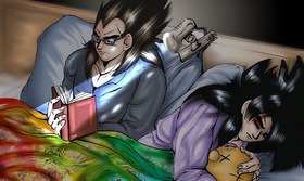 SSJ4 Bedfellows by Maetel — Cozy Old Web Kakavege Archive
