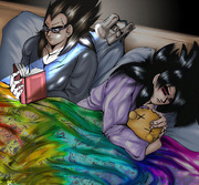 SSJ4 Bedfellows by Maetel — Cozy Old Web Kakavege Archive