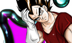 Vegeta in the Starship Lounge by Maetel — Solo Saiyan Old Web Archive