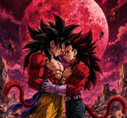 Kakavege SSJ4 Blood Moon — Goku x Vegeta Primal Saiyan BL Fanart