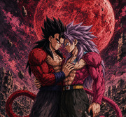 Gohan x Future Trunks SSJ4 Blood Moon — Truhan Primal Saiyan Fanart