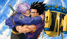 Gohan x Future Trunks Chose to Stay — Truhan Post-Goku Black Reunion Fanart