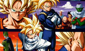 1993 Vintage Cell Saga Poster — Dragon Ball Z Super Saiyan Collage Reference