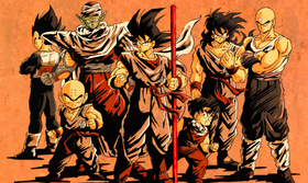 Freeza Saga Group Artwork — Dragon Ball Z Early Z Fighters Visual Reference