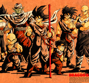 Freeza Saga Group Artwork — Dragon Ball Z Early Z Fighters Visual Reference