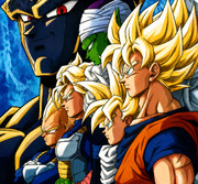 Dragon Ball Z Cell Saga Shitajiki — Super Saiyan Lineup vs Cell
