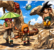 Dragon Ball GT Desert Adventure Shitajiki — Exploration en terrain hostile avec Giru