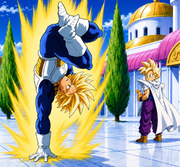 Young Super Saiyan Gohan Looks Back at Future Trunks Training at Kami’s Lookout